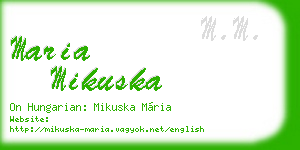maria mikuska business card